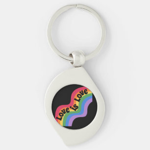 Liefde is liefde. LGBT+pride. Regenboog. Sleutelha Sleutelhanger