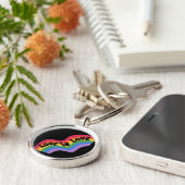 Liefde is liefde. LGBT+pride. Regenboog. Sleutelha Sleutelhanger (Zijkant)