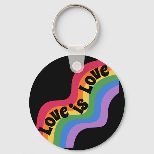 Liefde is liefde. LGBT+pride. Regenboog. Sleutelhanger (Voorkant)