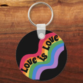 Liefde is liefde. LGBT+pride. Regenboog. Sleutelhanger (Voorkant)