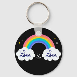Liefde is liefde. LGBT+pride. Regenboog Sleutelhanger
