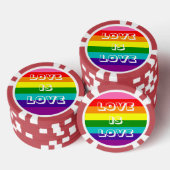 Liefde is Liefde LGBT Pride Regenboog Vlag Aangepa Poker Chips (Opstapeling)
