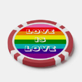 Liefde is Liefde LGBT Pride Regenboog Vlag Aangepa Poker Chips (Enkel)