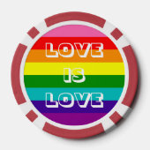 Liefde is Liefde LGBT Pride Regenboog Vlag Aangepa Poker Chips (Achterkant)