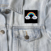 Liefde is liefde. LGBT+pride. RegenboogButton Vierkante Button 5,1 Cm (In situ)