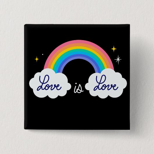 Liefde is liefde. LGBT+pride. RegenboogButton Vierkante Button 5,1 Cm (Voorkant)