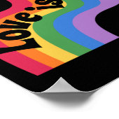 Liefde is liefde. LGBT+pride. Regenboogliefde. Poster (Hoek)