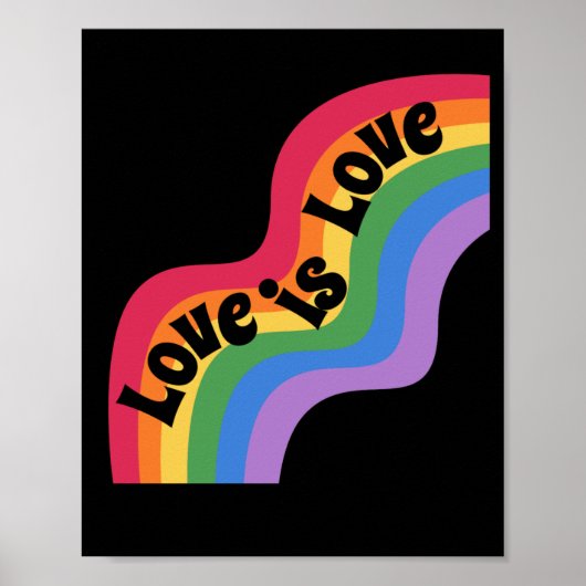Liefde is liefde. LGBT+pride. Regenboogliefde. Poster (Voorkant)