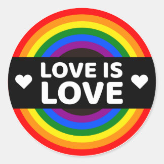 Liefde is liefde - LGBT Pride Ronde Sticker