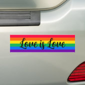 Liefde is Liefde LGBT Regenboog Vlag Aangepaste Te Bumpersticker (Op auto)