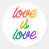 Liefde is liefde LGBT Ronde Sticker (Voorkant)