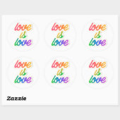 Liefde is liefde LGBT Ronde Sticker (Vel)