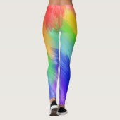 Liefde is Liefde LGBT Typografie Waterverf Rainbow Leggings (Achterkant)