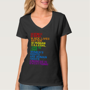 Liefde Is Liefde LGBT Vlag Wetenschap Is Echte BLM T-shirt