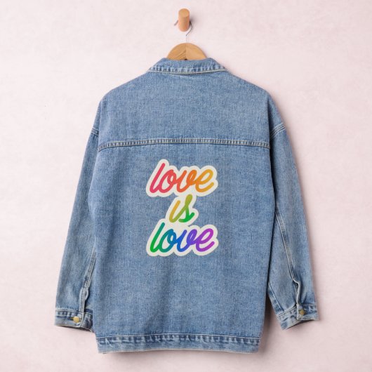 Liefde is liefde LGBTQ + Pride Denim Jacket - Rain (Hangar)