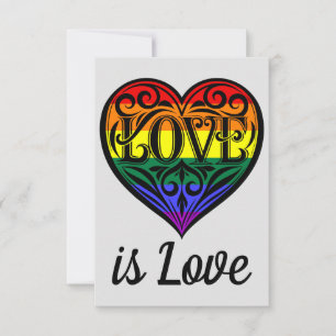 Liefde Is Liefde LGBTQ Rainbow Heart Kaart
