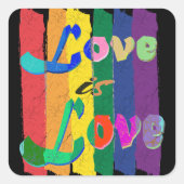 Liefde is liefde-LGBTQ Rechten Bewustzijn Vierkante Sticker (Voorkant)
