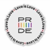 Liefde is liefde LGBTQ+ Sticker (Voorkant)