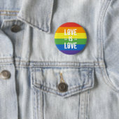 Liefde is liefde - Liefde gelijkheid Regenboog vla Ronde Button 5,7 Cm (In situ)