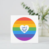 Liefde is liefde, liefde is alles wat we nodig heb kaart (Staand voorkant)