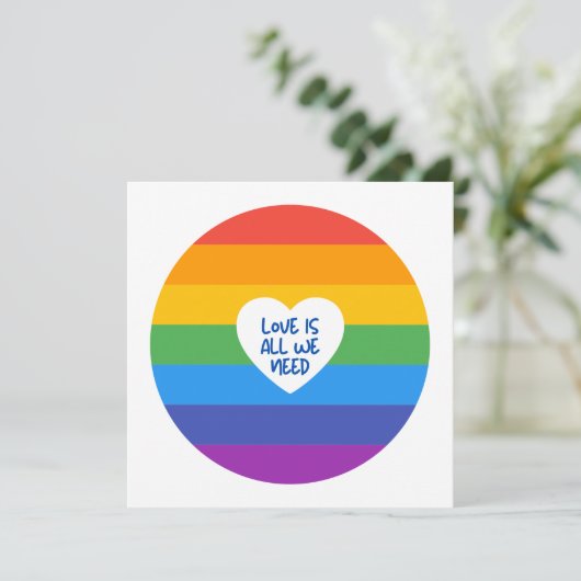 Liefde is liefde, liefde is alles wat we nodig heb kaart (Staand voorkant)