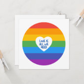 Liefde is liefde, liefde is alles wat we nodig heb kaart (Voorkant / Achterkant in situ)