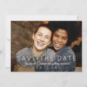 Liefde is Liefde Mauve Foto Bruiloft Save The Date (Voorkant)