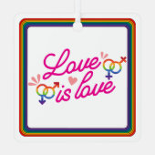 "Liefde is Liefde" Metal Ornament (Achterkant)