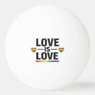 Liefde is Liefde – Minimaal Regenboog Hart Pride D Pingpongbal