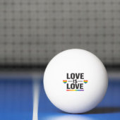 Liefde is Liefde – Minimaal Regenboog Hart Pride D Pingpongbal (Net)