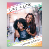Liefde is Liefde Moderne Regenboog Voeg je Foto &  Poster (Voorkant)