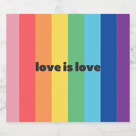 Liefde is liefde - Mousserende wijn label Sparkling Wijnetiket (Enkel label)