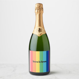 Liefde is liefde - Mousserende wijn label Sparkling Wijnetiket