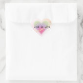 Liefde Is Liefde Pastel Hart Sticker (Tas)