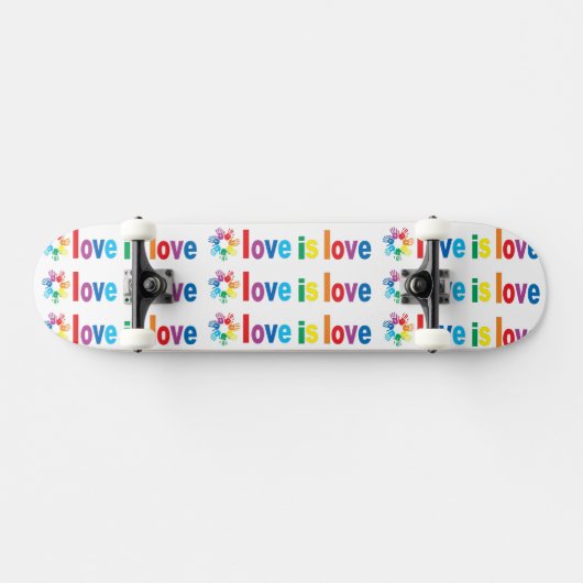 Liefde is liefde persoonlijk skateboard (Horizontaal)