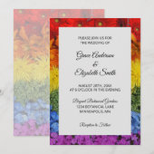 Liefde is Liefde Pride Bloemen Huwelijksuitnodigin Kaart (Voorkant / Achterkant)