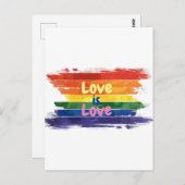 Liefde is Liefde, Pride design Briefkaart (Voorkant / Achterkant)