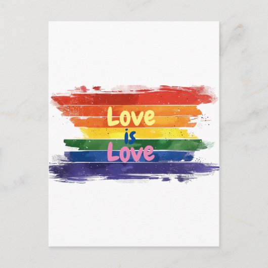Liefde is Liefde, Pride design Briefkaart (Voorkant)