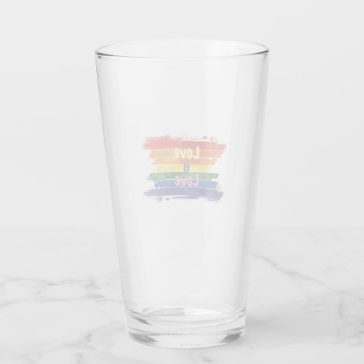 Liefde is Liefde, Pride design Glas (Achterkant)