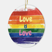 Liefde is Liefde, Pride design Keramisch Ornament (Links)