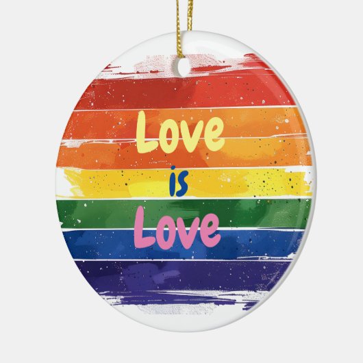 Liefde is Liefde, Pride design Keramisch Ornament (Links)
