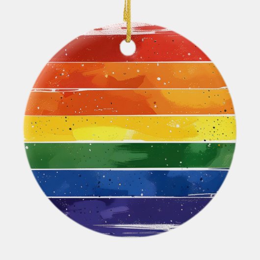 Liefde is Liefde, Pride design Keramisch Ornament (Achterkant)