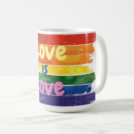 Liefde is Liefde, Pride design Koffiemok (Voorkant rechts)