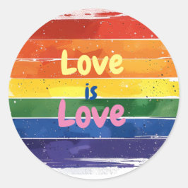 Liefde is Liefde, Pride design Ronde Sticker