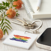 Liefde is Liefde, Pride design Sleutelhanger (Voorkant Rechts)