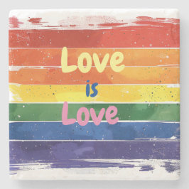 Liefde is Liefde, Pride design Stenen Onderzetter