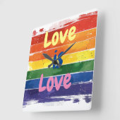 Liefde is Liefde, Pride design Vierkante Klok (Hoek)