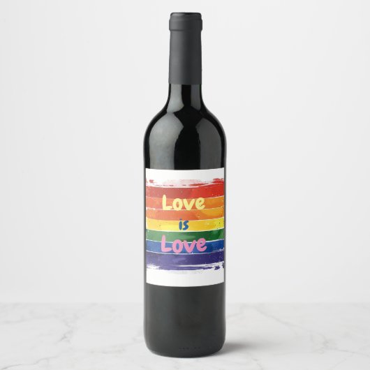 Liefde is Liefde, Pride design Wijn Etiket (Voorkant)