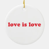 Liefde is liefde Pride lgbetq non-gender kerst Keramisch Ornament (Achterkant)