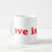 Liefde is liefde Pride lgbtq holebi non-gender que Koffiemok (Voorkant links)